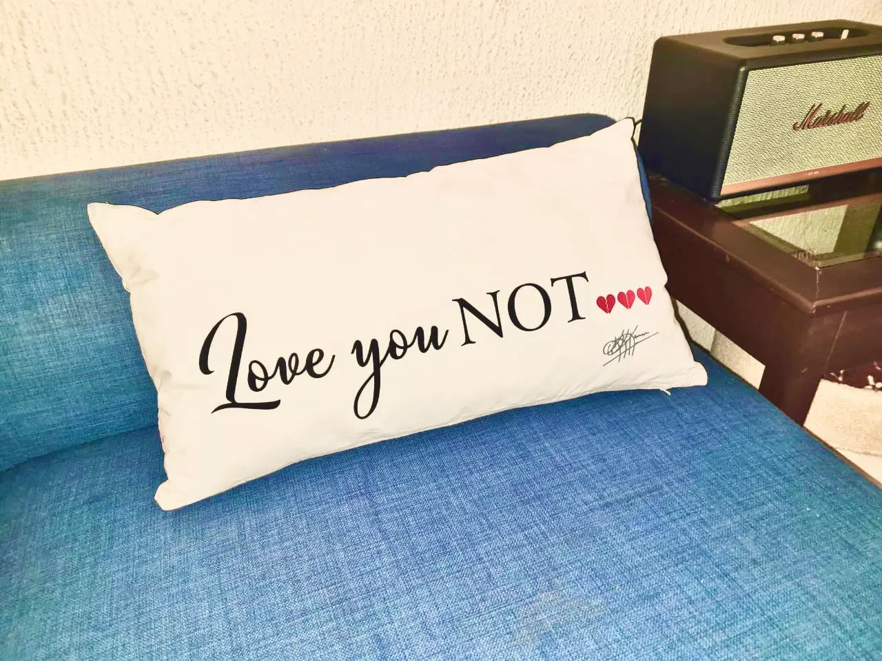 2 Sided LOVE YOU/NOT  Throw Pillow