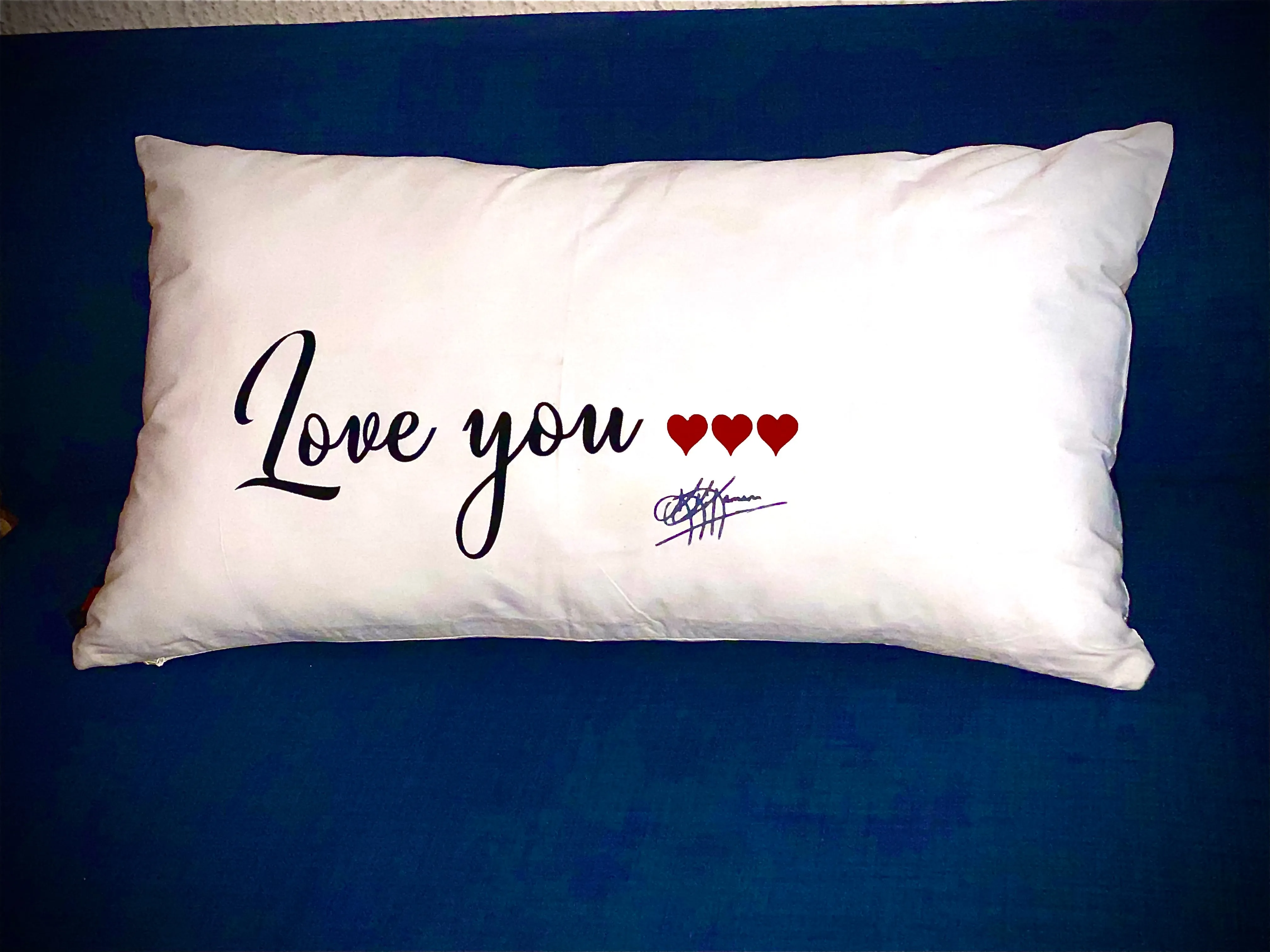 2 Sided LOVE YOU/NOT  Throw Pillow