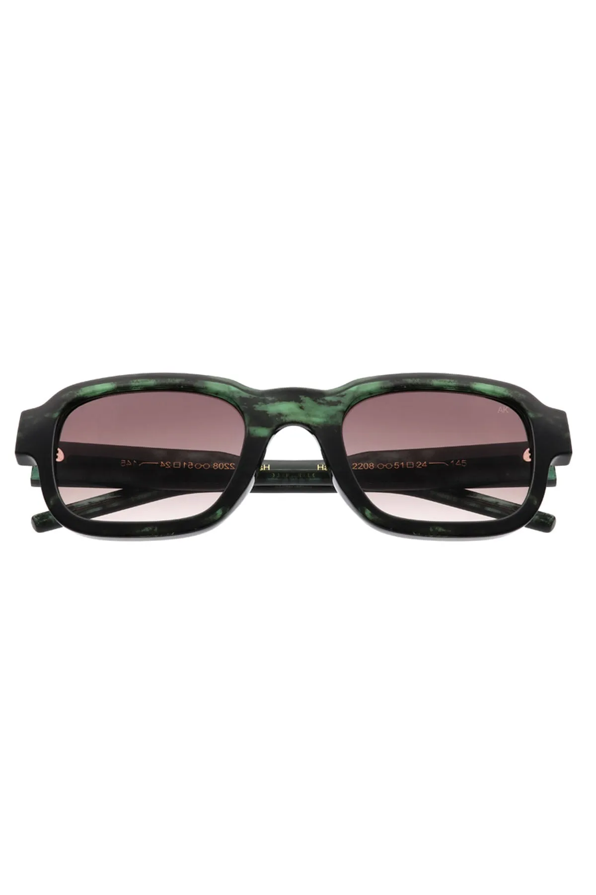 A Kjaerbede Halo Green Marble Transparent Sunglasses