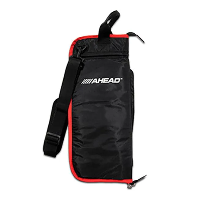 Ahead Deluxe Stick Case, Black w/Red Trim & Red Plush Interior