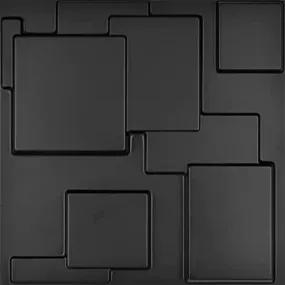 Art3d A10033BK 3D Wall Panels, Matt Black, 32 Square Feet (12 Pack)