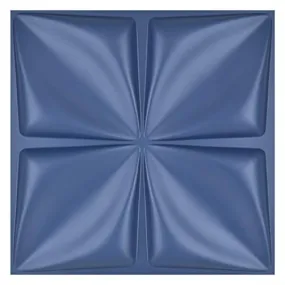 Art3d Navy Blue 3D Wall Panel PVC Flower Design Cover 32 Sqft, for Interior Wall Decor in Living Room,Bedroom,Lobby,Office,Shopping Mall