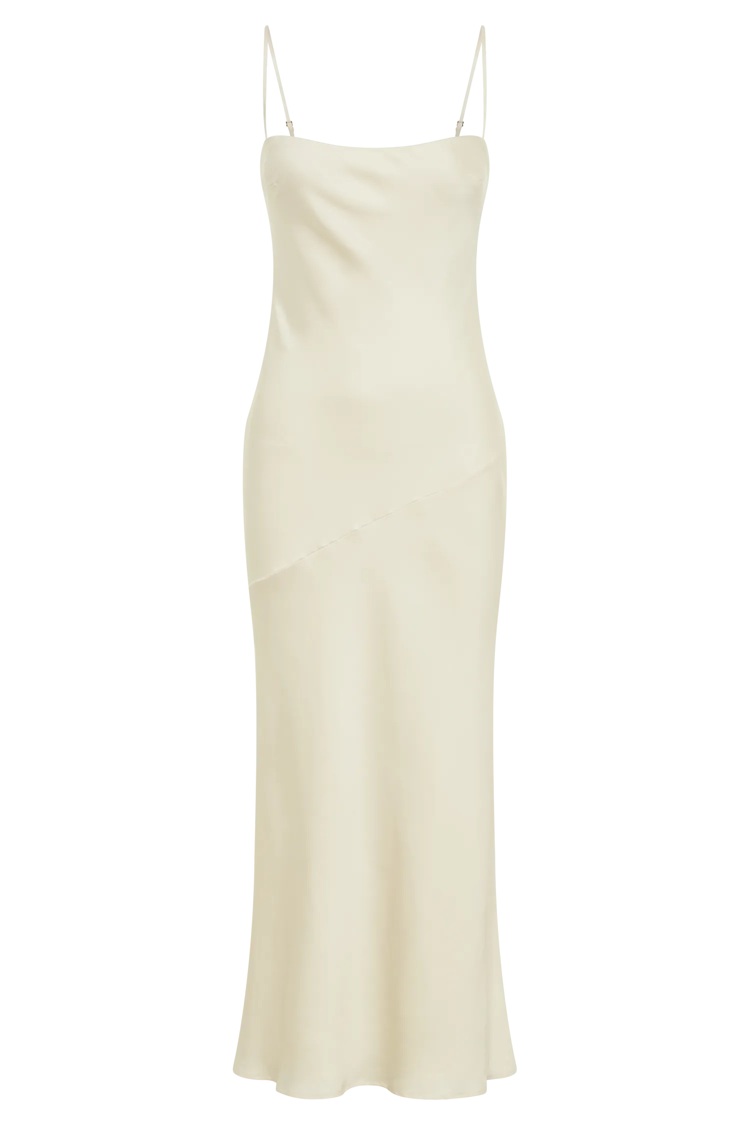 Brynlee Low Back Satin Maxi Dress - Sand