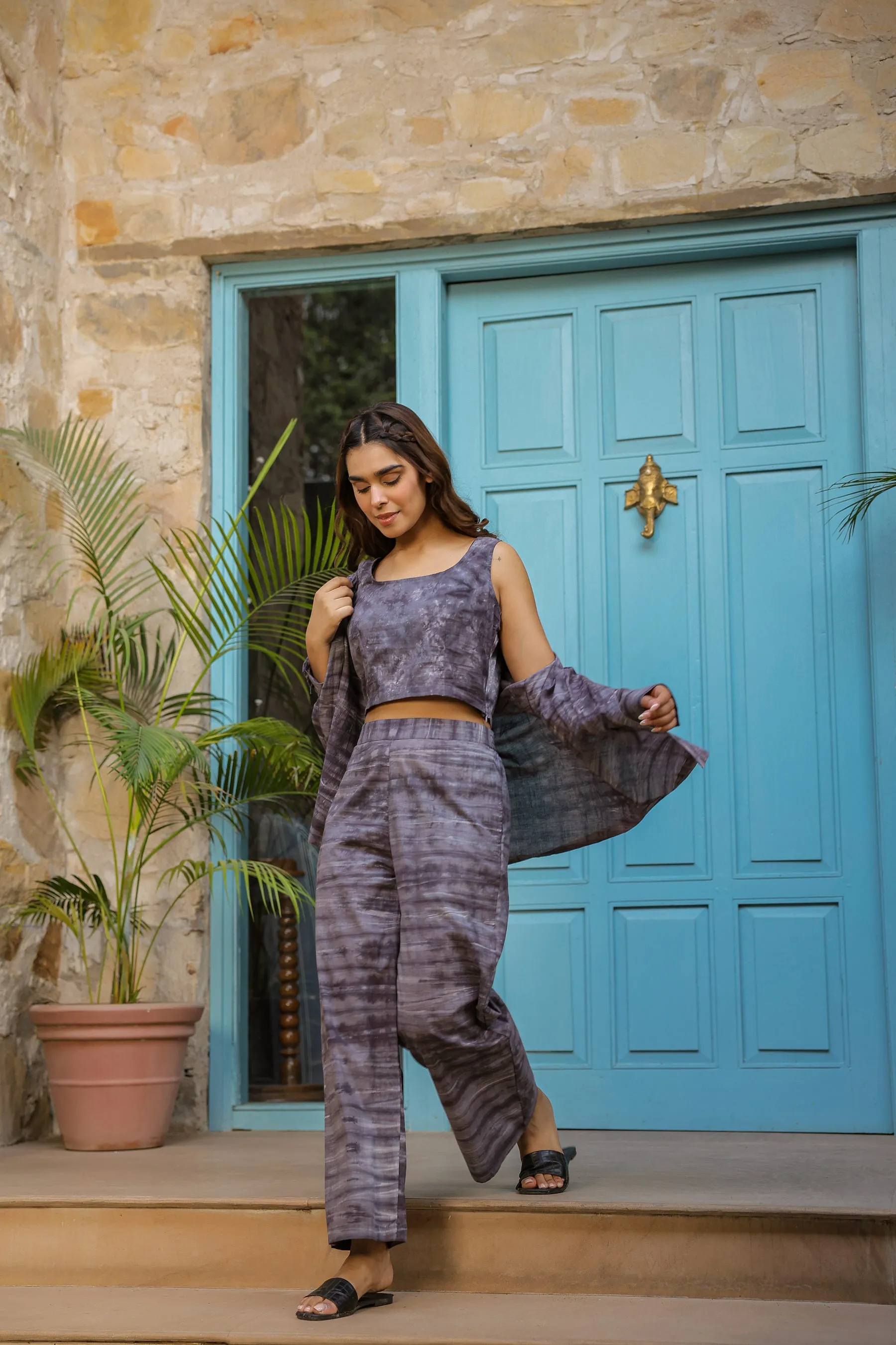 Charcoal Grey Three Piece Co-ord Set