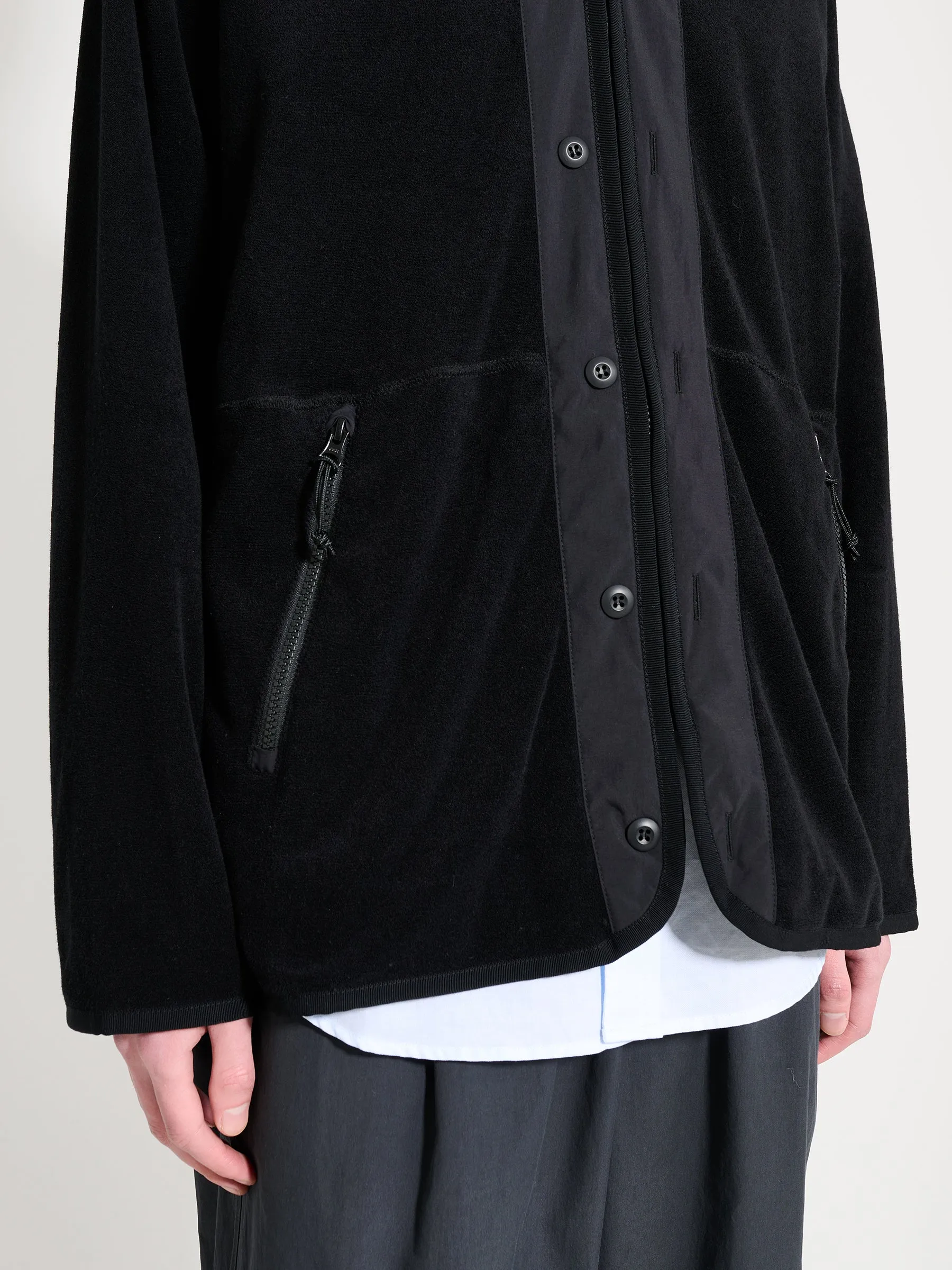 Comme des Garons Homme Pile Cardigan Black