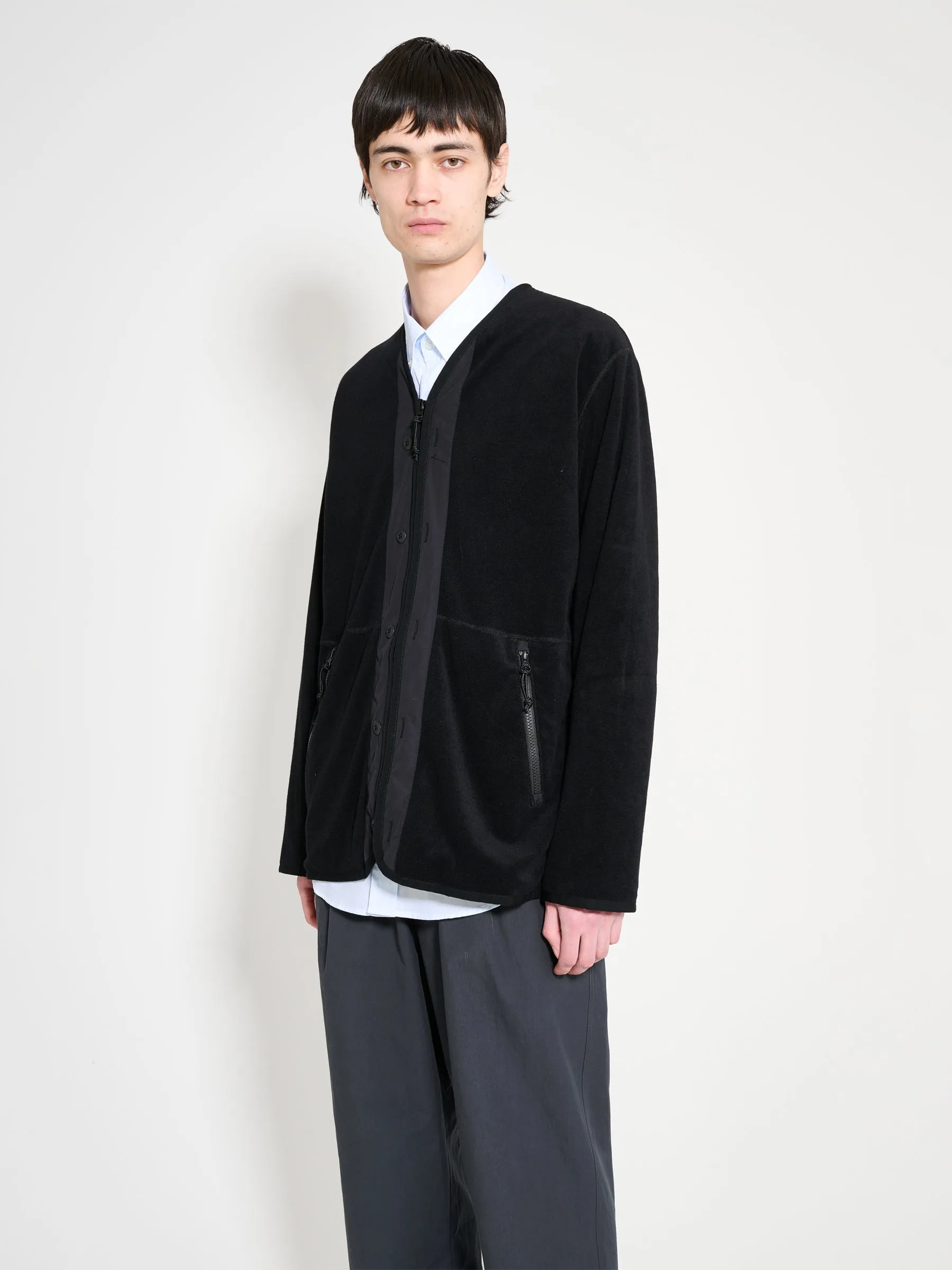 Comme des Garons Homme Pile Cardigan Black