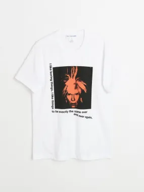 Comme des Garons Shirt Andy Warhol T-shirt White