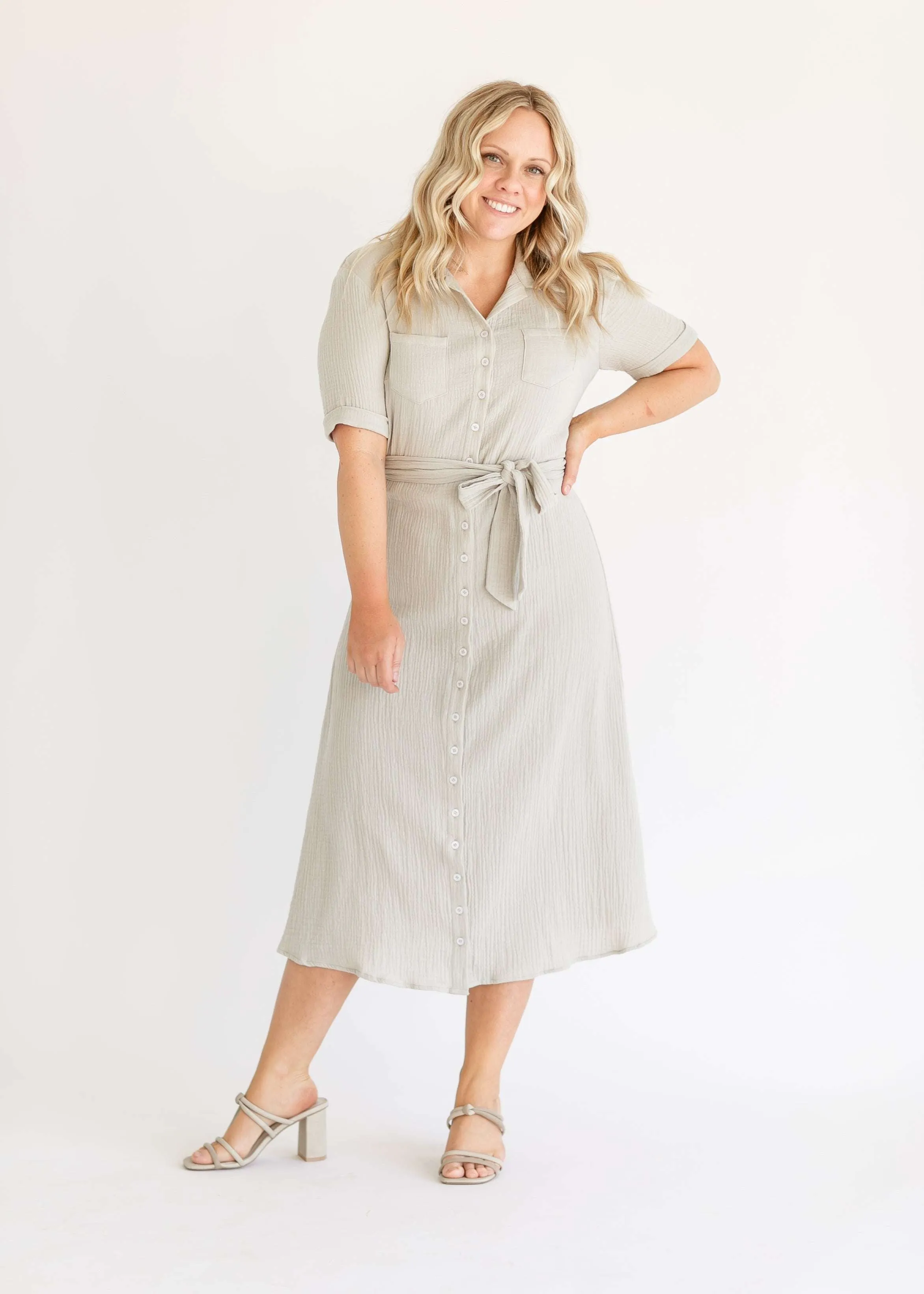 Essential Midi Shirt Dress