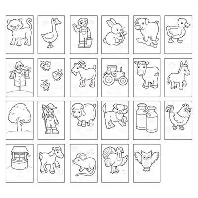 Farmyard Sticker and Colouring Book