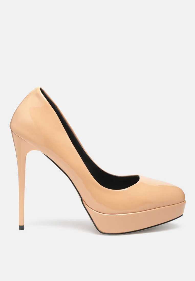 FAUSTINE Latte Stiletto Pump Sandals