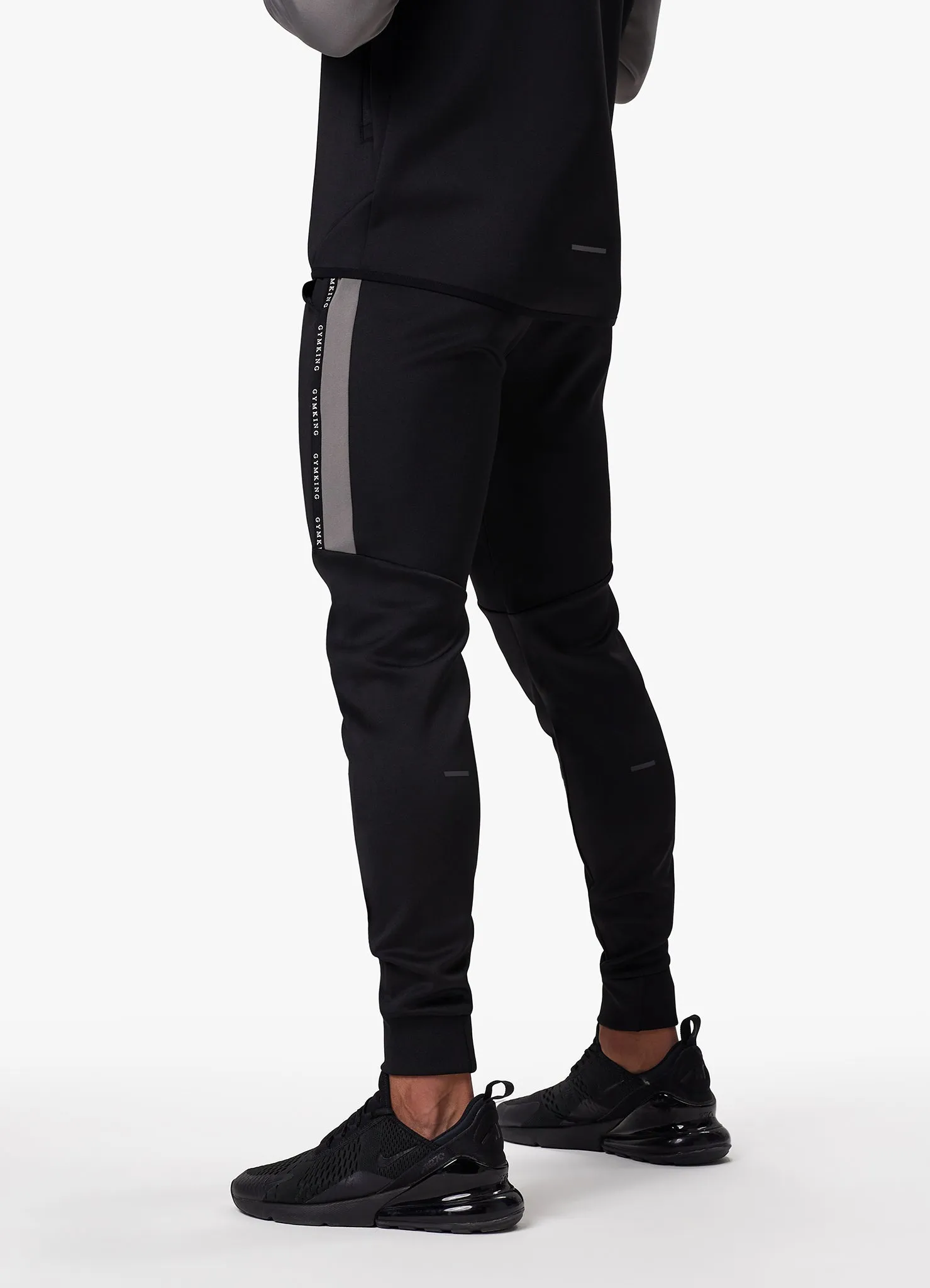 Gym King Taped Core Plus Tracksuit - Black/Steel