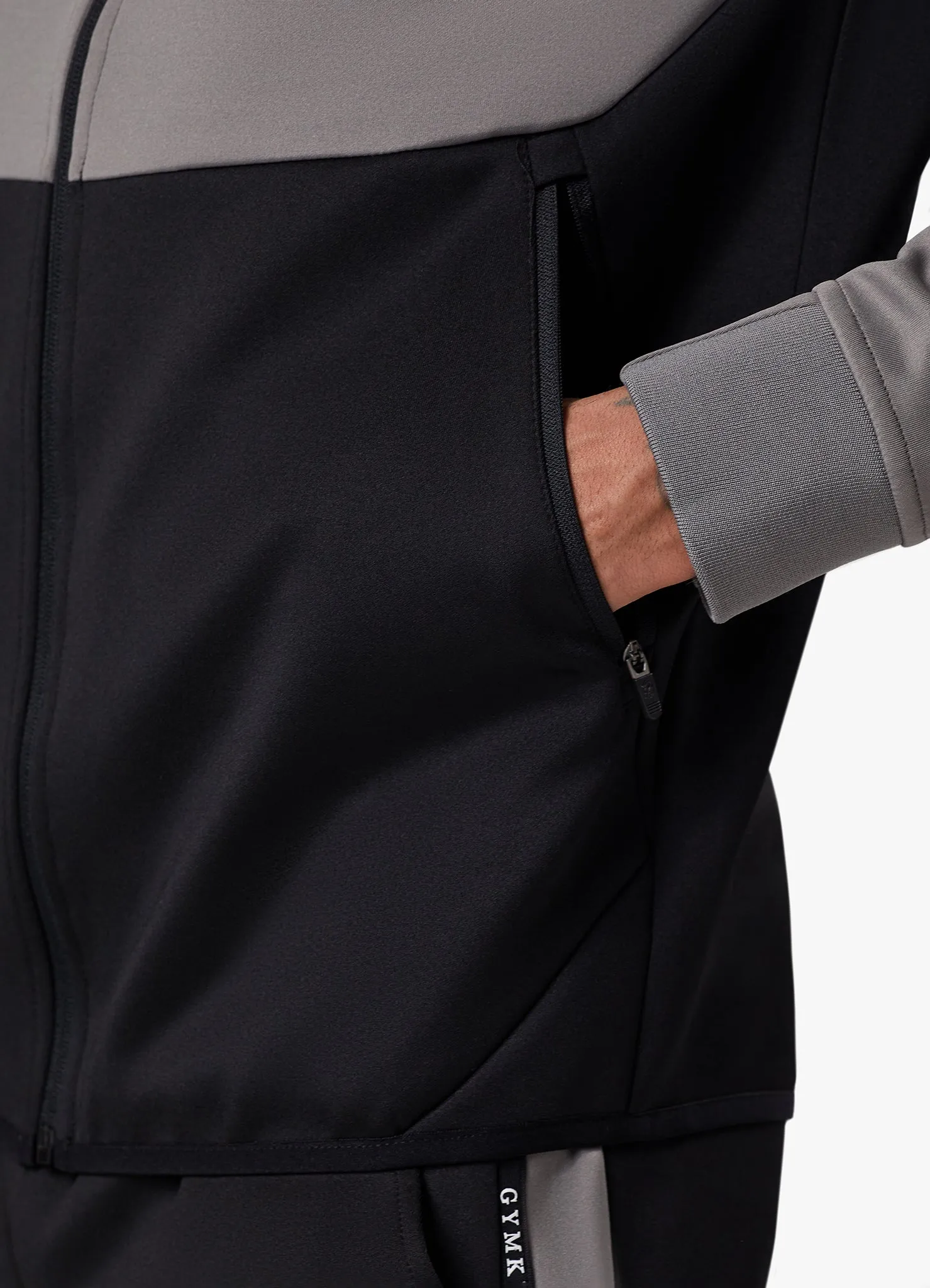 Gym King Taped Core Plus Tracksuit - Black/Steel