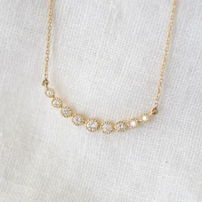 Millgrain Bezel Diamond Necklace