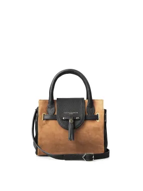 Mini Windsor Handbag - Tan & Black