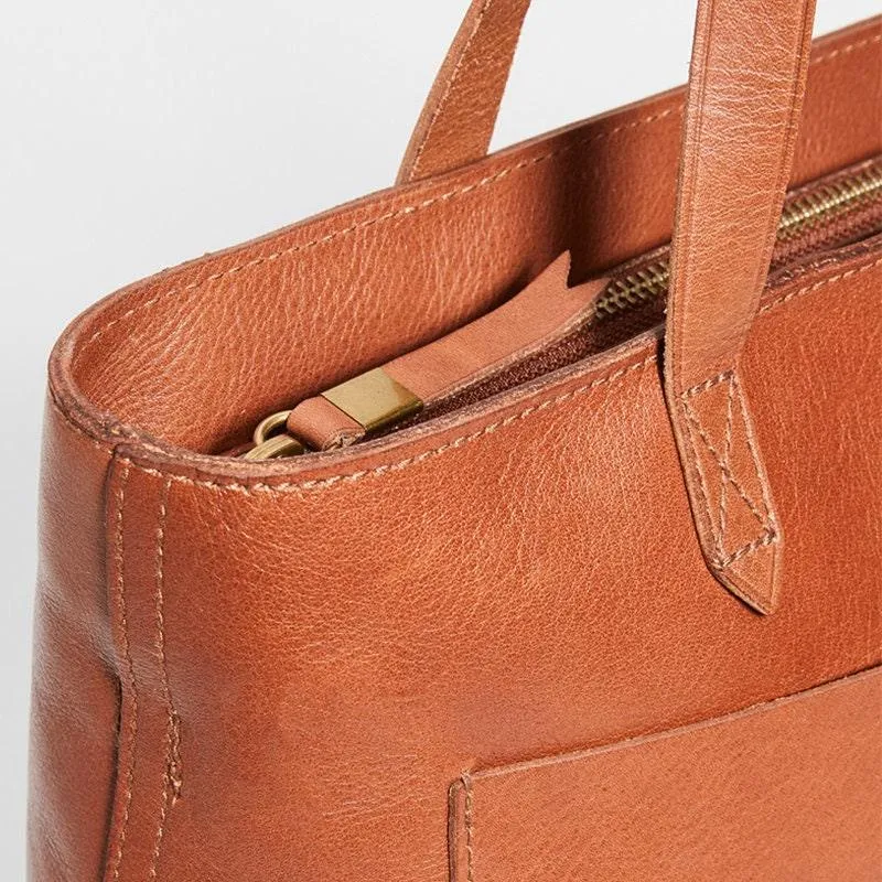 Minimalist Full Grain Leather Tote Bag, Large Leather Shoulder Bag, Tan Leather Purse Crossbody, Limited Edition Leather Tote, Gift for Mum