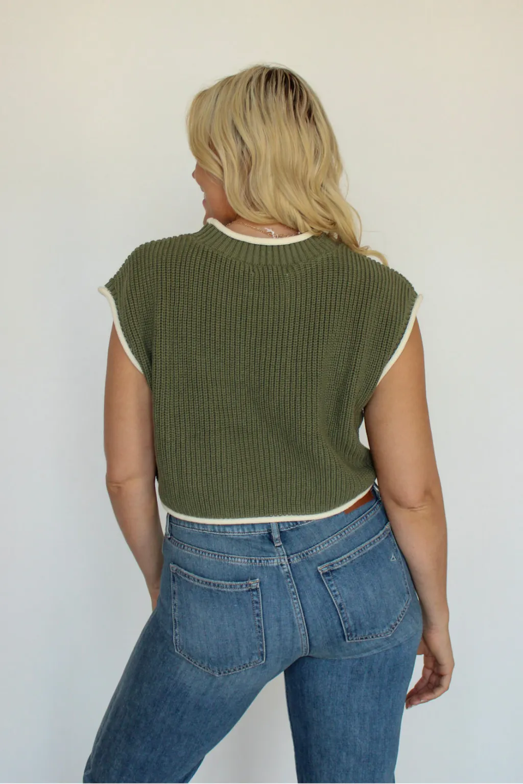 No Complaints Sweater Tank in Olive