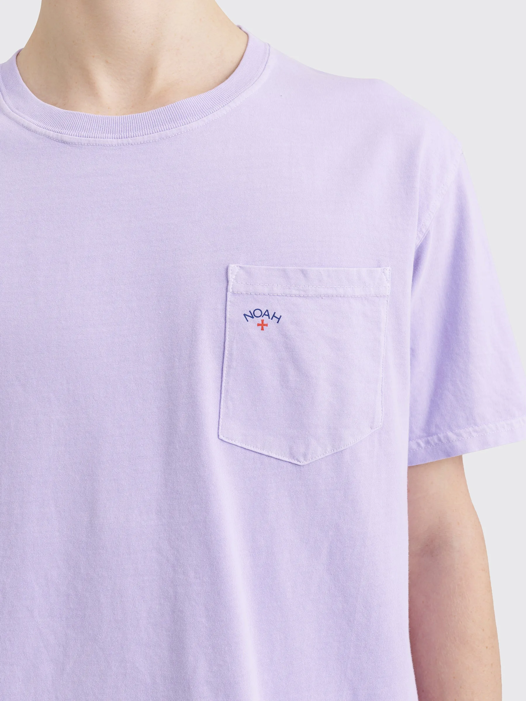 Noah Core Logo Pocket Tee Lilac Breeze