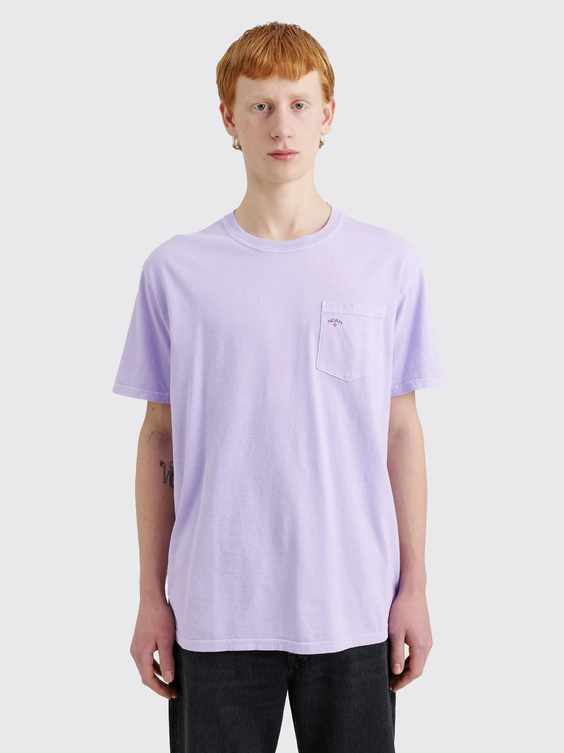 Noah Core Logo Pocket Tee Lilac Breeze