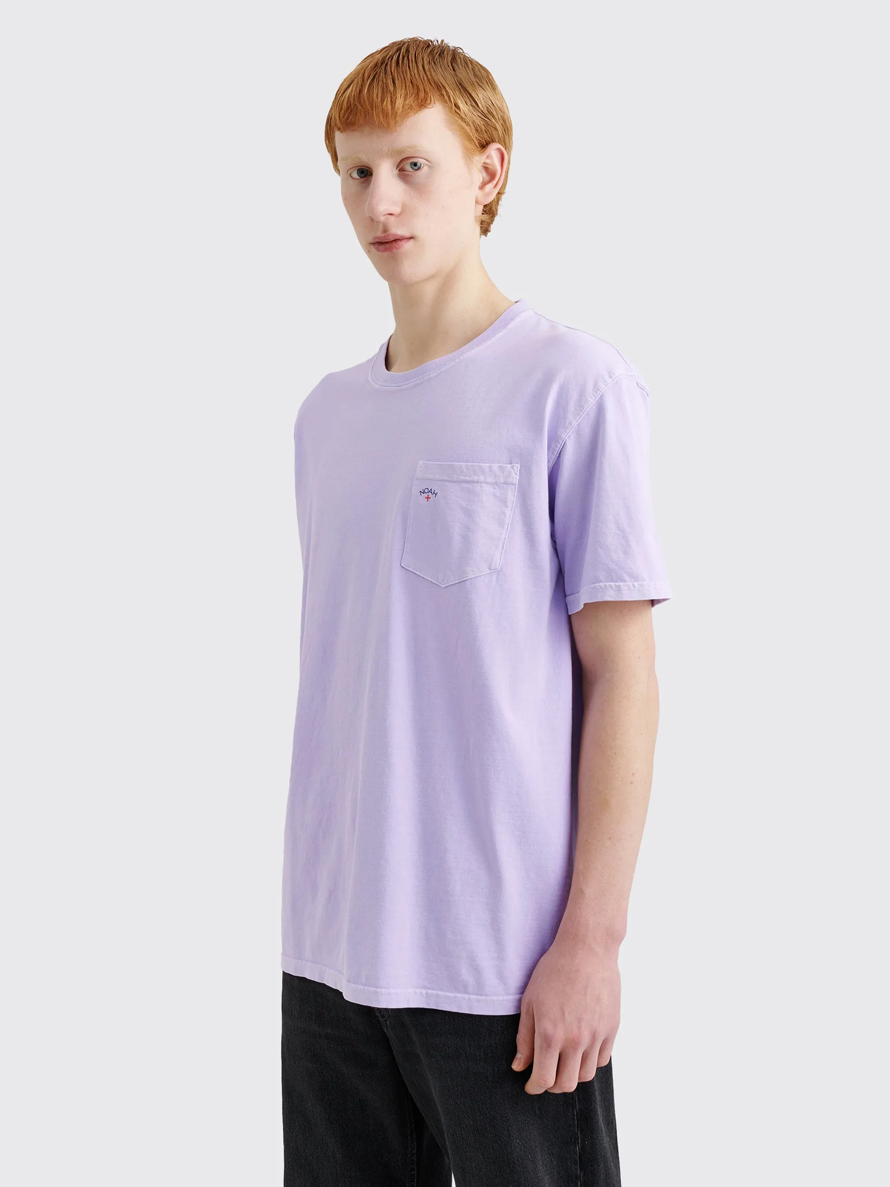 Noah Core Logo Pocket Tee Lilac Breeze