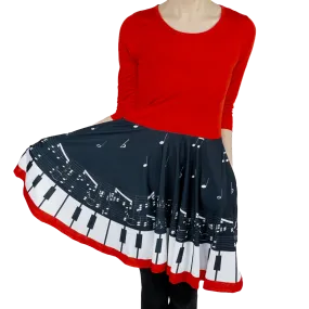 Piano Keys Kids Twirl Dress