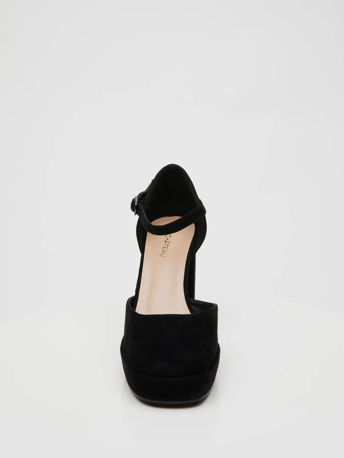 Square Toe Mary Jane High Heel Platform Pump