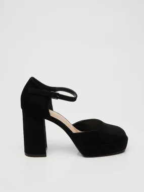 Square Toe Mary Jane High Heel Platform Pump