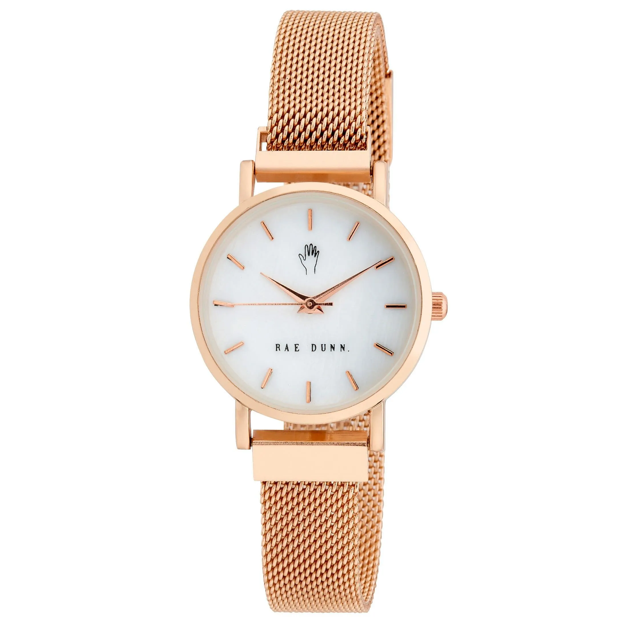 TARA Small Round Face Mesh Bracelet Watch in 4 colors: Rose Gold, Silver, Gold, Black, 29mm